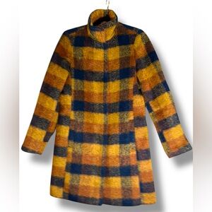 Old Navy Teddy Jacket Brown and Orange Cozy Style